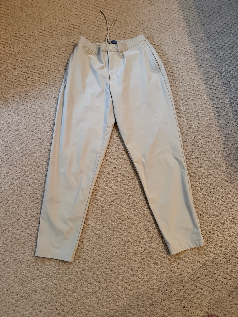 Men's VRST Casual Tapered Chino Pants in Light Beige size M